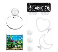 Juguetes para Peces Betta Set de 7 Piezas en Forma de Corazón y Luna