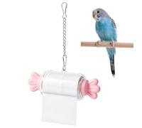 Juguetes para periquitos, juguete en rollo de papel para pájaros con cadena colgante ajustable, juguete masticable triturador reutilizable para periquitos, cacatúas y loros medianos, Stylee-2
