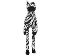 Juguetes para Perros - Cebra Zira Negro y Blanco S - Peluche Suave con Squeaker - Juguete sin Relleno - 16x11x56cm