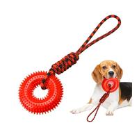 Juguetes para perros chillidos, juguetes chirriantes para perros | Spiky Ring Trainer de masticación | Juguete de del aburrimiento de la dentición con el anillo interactivo de estimulación mental de l