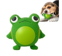 Juguetes para perros chirriantes - Juguete para perros gruñendo | Bolas de látex con forma de pera y rana amarillas, chirriante, juguete sensorial para apretar la lengua, juguete de m s