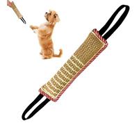 Juguetes para perros - Cojín mordedor de yute, juguete de dibujo con dos asas, dispositivo de entrenamiento de masticación duradero, dispositivo de juego interactivo | Accesorios resistentes para