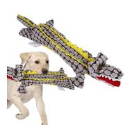 Juguetes para perros con chirriador, juguete para masticar con sonido de felpa para perros,Las mascotas alivian el aburrimiento con un cocodrilo que chilla | Cocodrilo chirriante interactivo par