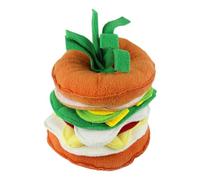 Juguetes Para Perros De Peluche - Artículos Para Mascotas Con Forma De Hamburguesa,Peluche Relleno Para Cachorros Que Chilla - para Cachorros Razas Pequeñas Medianas Entrenamiento Limpieza Navidad