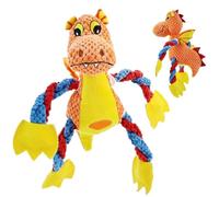 Juguetes para perros de peluche chirriantes,Juguetes para masticar perros de peluche, Juguete chirriante para mascotas con forma de dragón de peluche, Juguete masticable con diseño chirriante para per