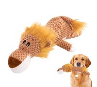 Juguetes para perros de peluche - Juguetes interactivos para masticar para mantener ocupados - Suave juguete animal de peluche con forma de león - Para perros que aman masticar, cachorros, animales