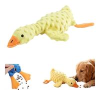 Juguetes para perros para masticadores agresivos, juguetes de dentición para cachorros, juguete de pato para perro, función de ocultación, estimula el interés de las mascotas en jugar (amarillo)