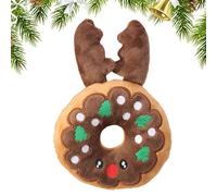 Juguetes para perros que hacen ruido,Juguetes de peluche para perros - Juguete para animales parlantes - Hombre de pan de , muñeco de nieve, cuernos, juguetes para perros que hacen ruido, juguete