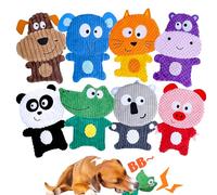 Juguetes para perros sin relleno, paquete de 8 juguetes chirriantes para perros, juguetes de felpa duraderos para perros, juguetes de peluche de animales lindos, juguetes interactivos para masticar,