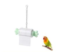 Juguetes para triturar pájaros, juguete de papel de liar con cadena para colgar, soporte de papel de rollo de forraje de pájaros, accesorio interactivo de masticación para periquitos, cacatúas, conure