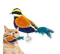 Juguetes para Varita de Gato, Juguete de Hierba gatera, Juguete para pájaros, Juguete de Plumas Interactivo Activado por Sonido con Juguete para Gatitos Que cantan, Juguete para Gatos, Cola de Plumas