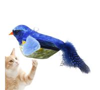 Juguetes para Varita de Gato, Juguete de Hierba gatera, Juguete para pájaros, Juguete de Plumas Interactivo Activado por Sonido con Juguete para Gatitos Que cantan, Juguete para Gatos, Cola de Plumas