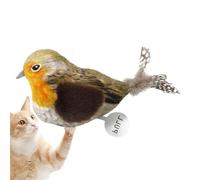 Juguetes para Varita de Gato, Juguete de Hierba gatera, Juguete para pájaros, Juguete de Plumas Interactivo Activado por Sonido con Juguete para Gatitos Que cantan, Juguete para Gatos, Cola de Plumas