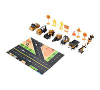 Juguetes para Vehículos de Construcción con Tracción hacia Atrás, Juego de Excavadora de Camión para Niños Divertido y Duradero para Niños, Tiempo de Juego Impulsado por Fricción, Incluye 7