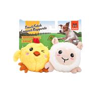 Juguetes Peluche Toss & Fetch para Perros (2 uds) - Pollito & Oveja con Pelota