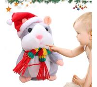 Juguetes Que Hablan | Recordación de Sonido Hamster Plush Interactive Toy - Automatic Shaking Head con Sombrero y Bufanda Electronic Pet For Family Game Night Children Girls Boys Birthday Playro