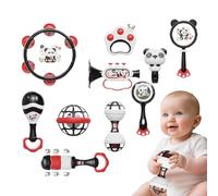 Juguetes Ramel Para Bebés - Sonajero Panda Con Asa | Lindos Instrumentos Musicales Educativos Con Fácil Agarre Para El Desarrollo Sensorial Y Enseñanza Del Niño Pequeño Durante El Tiempo De Juego