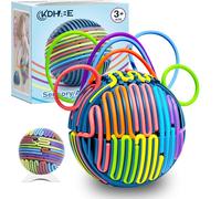 Juguetes sensoriales antiestrés para niños, bola de actividad sensorial con 24 cuerdas y base de exhibición, juguetes sensoriales, juguetes aptos para viajar para autismo, TDAH, calmar el enfoque