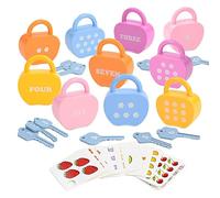 Juguetes sensoriales con cerradura y llave,juego de cerradura y llave, Juguetes a juego de números, Juguetes de desarrollo de habilidades motoras finas, juego de aprendizaje de cerraduras y llaves