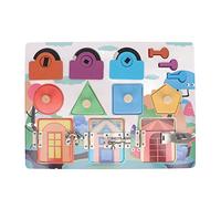 Juguetes Sensoriales de Madera, Dementia Fidget Toy Calming Mejorar la Coordinación Mano-ojo Habilidades Motoras Finas Tablero Ocupado de Madera