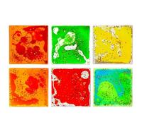 Juguetes Sensoriales Líquidos de Gel Suave - Set de 6 - Juguetes Sensoriales Cuadrados para Manejo del Estrés, para Guardería y Sala de Juegos(6-Piece Set-2)