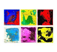 Juguetes Sensoriales Líquidos de Gel Suave - Set de 6 - Juguetes Sensoriales Cuadrados para Manejo del Estrés, para Guardería y Sala de Juegos(6-Piece Set-1)