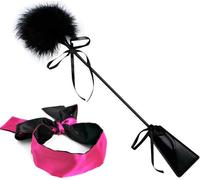 Juguetes sexuales de rol erótico SM play vendajes para los ojos de satén cubiertas para los ojos juguetes sexuales de picazón de plumas plumas coquetean con picazón de parejas de juguetes sexuales