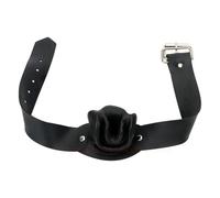 Juguetes sexuales for parejas, Bondage Bdsm fijo for lengua, mordaza for la boca abierta, tapón de anillo, fijación Oral, labios, producto for adultos, ataduras de cuero(A-Black)