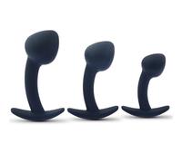 Juguetes sexuales para adultos para hombres y mujeres, juego de tapones anales de silicona de 3 piezas, tapón anal con cabeza de hongo con base de anclaje, tapón anal