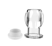 Juguetes sexuales para adultos, tapón Anal hueco transparente con tapón, dilatador Anal antifugas, tapón Anal femenino y masculino(Transparent,S)