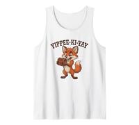 Juguetón Occidental Yippee-KI-Yay Cartoon Fox Treasure I Camiseta sin Mangas