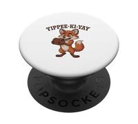 Juguetón Occidental Yippee-KI-Yay Cartoon Fox Treasure I PopSockets PopGrip Adhesivo