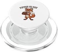 Juguetón Occidental Yippee-KI-Yay Cartoon Fox Treasure I PopSockets PopGrip para MagSafe