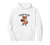 Juguetón Occidental Yippee-KI-Yay Cartoon Fox Treasure I Sudadera con Capucha