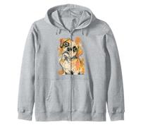 Juguetón Puggle Beagle Pug Mix Sketch Style Diseño de Perro Sudadera con Capucha