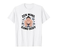 Juguetón Zen Mente, Cuerpo Sumo Luchador de Sumo de Dibujos Animados Camiseta