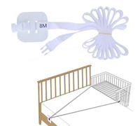 JUGUTA 1 Pieza 8m Kit Colecho Correa para Cuna de Bebé Universal, Cuna con Fijación de Auxiliar, Protector Cuna Correas de Muebles, Accesorios de Cama, Camas Auxiliares Correa para Ayudar