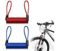 Juguta 2 Piezas Cable candado, Cable de seguridad para vehículos de dos ruedas, Cable de recordatorio antirrobo, Cable protección motos, scooters y bicicletas, 120 cm Largo