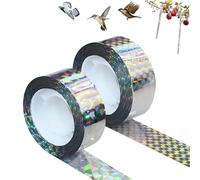 JUGUTA 2 Rollos Cinta Repelente De Pajaros, 80M X 24Mm Doble Cara Espanta Palomas Cinta Repelente Ahuyentador Palomas, Cinta Exterior Espantapajaros Para Terraza, Balcones, Auyentar Aves, Palomas