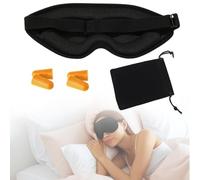 Juguta 3D Antifaz para Dormir, Diseño Suave y Cómodo, Anti-Luz Máscara de Sueño Sin Presión Ocular, Máscara Ultrasuave para Noches Serenas, Incluye 1 Bolsa de Terciopelo y 2 Pares de Tapones para Los