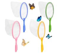 JUGUTA 4 Piezas Redes De Pesca De Plástico Para Niños, Redes Para Atrapar Insectos, Herramienta De Aprendizaje Temprano, Captura De Insectos Y Mariposas, Equipo Compacto De Juego Al Aire Libre
