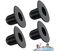 JUGUTA 4 Piezas Tapon Piscina Sobre El Suelo, Tapón De Agujero Para Filtro De Bomba Repuesto De Enchufe De Pared Para Piscina Compatible Con In-Tex Y Best-Way (Negro)