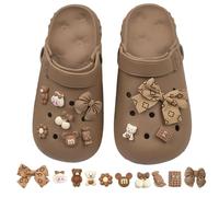 JUGUTA 9 Piezas Lindo Estilo Femenino Pins Para Crocs,Pvc Pin Crocs Charms Jibbitz Crocs Hebilla De Conjunto De Insignias Crocs Colorido Zapato Accesorios,Para Accesorios De Bricolaje, Sandalias