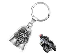 JUGUTA Campana Motera Guardian Bell Para Motocicleta, Campanilla De Motocicleta, Amuleto De La Suerte, Campana De Protección De Ángel Para Bendecir La Paz, Soporte Para Campanilla Moto