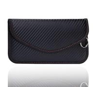 JUGUTA Funda Faraday Móvil para Teléfono Y Llave Coche Bolsa Faraday Movil Jaula Faraday Portatil Bloqueador Senal RFID/NFC Blindaje Anti-Seguimiento, con Llavero(Negro)
