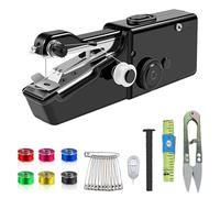Juguta Máquina de Coser Portátil a Mano, Máquina de Coser Profesional Mini Handheld Sewing Machine para Principiantes, máquinas de Coser Eléctricas con Kit de Costura para Bricolaje