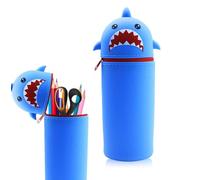 JUGUTA Trousse Ecole 2 En 1 En Silicone Souple Kawaii, Porte-Plume, Fermeture Eclair En Silicone, Chat Pochette De Stylo, Crayons, Marqueurs, Étui Pour Fournitures Scolaires De Grande Capacité