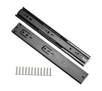 Jugutyeg 2 Piezas Guías de Cajón Correderas Metálicas Rieles de Extensión Completa Silencioso Instalación Rápida Adecuado para Muebles Almacenamiento H, 14 Inch