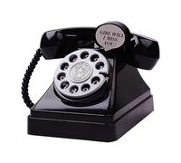 Jugutyeg Hucha Infantil Banco para Ahorrar Dinero Diseño de Teléfono Retro Caja para Niños Decoración Atractiva Adecuada para Cumpleaños Habitación I, Negro, Individual