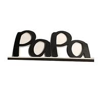 Jugutyeg Marco de Fotos Letras Papá Portarretratos de Madera Soporte de Imágenes Decoración Creativa Adecuado para Regalo Cumpleaños Hogar Sala D, Papá Negro, Individual